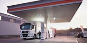 Coop betreibt seit 2016 eine Wasserstofftankstelle im aargauischen Hunzenschwil. (Bild: Gaëtan Bally/Keystone)