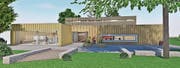 So soll der neue Kindergarten Mühlebach aussehen. Im Frühling ist voraussichtlich Baubeginn, im Spätherbst 2018 sollen die beiden Kindergartenklassen bereits einziehen. (Bild: Architekturbüro Paul Graf/PD)