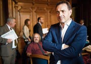Der Initiant der Wiedergutmachungs-Initiative, Guido Fluri, im Bundeshaus. (Bild: Anthony Anex/Keystone (Bern, 15. September 2016))