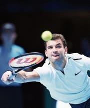 Grigor Dimitrov beging zwar 44 unerzwungene Fehler, dennoch reichte es ihm zum Sieg gegen Dominic Thiem. (Bild: Facundo Arrizabalaga/EPA)