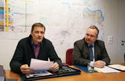 Zufrieden mit der Gemeindeentwicklung: Roland Brändli (links) und Rolf Vorburger. (Bild: Jolanda Riedener)