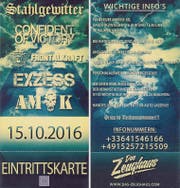 «Gruss, die Reichsmusikkammer»: Die Eintrittskarte für das Rechtsrock-Konzert in Unterwasser ist unmissverständlich. (Bild: PD)
