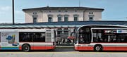 Am Bahnhof Frauenfeld: Auf den Fahrplanwechsel im Dezember 2018 hin soll das Stadtbus-Angebot weiter ausgebaut werden. (Bild: Reto Martin)