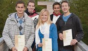 Die fünf Preisträger: Christof Nater, Andreas Weibel, Corina Stolz, Beat Büsser und Thomas Gander. (Bild: pd)