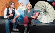 Stephan Zbinden und Frauke Jacobi in den Kulissen ihrer «Cinderella»-Produktion. (Bild: Ralph Ribi (St. Gallen, 18. Oktober 2017))