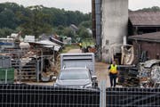 Blick auf den Hof von Tierquäler Ulrich K. in Hefenhofen. (Bild: ENNIO LEANZA (KEYSTONE))