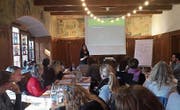 Tanja Ulrich referierte vor den Logopädinnen und Logopäden. (Bild: PD)