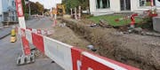 Eine lange Baustelle: Die offene Wydenstrasse in Bürglen. (Bild: Hannelore Bruderer)