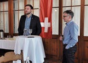 Florian Hunziker (links) mit EDU-Präsident Daniel Graber. (Bild: PD)
