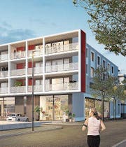 Visualisierung des Projektes «Wohnen am Saurerplatz». (Bild: PD)