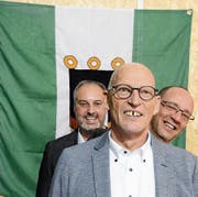 Treffpunkt Wirtschaft Buchs mit (von links) Rolf Pfeiffer, Herbert Bokstaller (Präsident) und Bruno Thöny. (Bild: Hansruedi Rohrer)