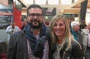 Wahlkampagnen-Chef Marcel Walker aus Stein mit einer bekannten Schönheit, der Herisauer Promiwirtin Daniela Bachschmied.