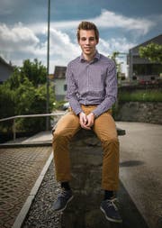 Simon Scherrer aus Mörschwil: 22 Jahre alt und schon Parteipräsident. (Bild: Benjamin Manser)