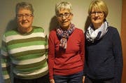 Marianne Mösli (25 Jahre), Nini Höhener (30 Jahre) und Ursula Bischof (30 Jahre). (Bild: PD)