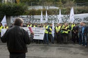 Bereits vergangenes Jahr wurde gegen die Zollschliessung protestiert. (Bild: Ralph Ribi)