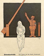 Jakob Nef kommentiert den Anschluss Österreichs an das Deutsche Reich im Frühjahr 1938, abgedruckt im «Nebelspalter»-zum Thema «Österreich». (Bild: PD)