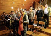 Der Kirchenchor während einer Probe. (Bild: PD)
