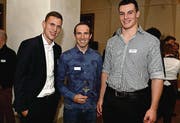 Sportler: Fabian Frei, Michael Albasini und Samuel Giger. (Bild: Nana do Carmo / TZ)