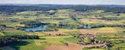 Vogelblick auf den Nussbaumersee, Uerschhausen und Nussbaumen im Hintergrund. (Bild: pd/Donald Kaden)