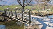 Soll ersetzt werden: Die Rheintaler Binnenkanal-Brücke im Rütteli in Sennwald. (Bild: pd)