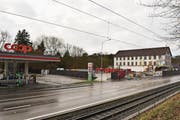 Die Abbrucharbeiten bei der Weberei sind schon bald zu Ende. (Bild: Samuel Koch)