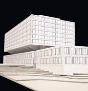 Projektstudie: Anstelle des Hochhauses am Spital Frauenfeld ist ein Neubau geplant. (Bild: Spital Thurgau AG)