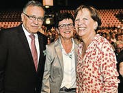 Bankrat Werner Dickenmann mit Ehefrau Margrith und der ehemaligen Bankrätin Erika Linder. (Bild: Donato Caspari (Donato Caspari))