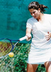 Schweizer Meisterschaft 1994 in Kreuzlingen: Mirka Vavrinec spielt (gegen Martina Hingis). (Archivbild: Mario Gaccioli)
