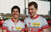 Zwei Brüder wollen die Schweiz an der OL-WM vertreten: Der 24jährige Martin und der 30jährige Daniel Hubmann (rechts). (Bild: Coralie Wenger)