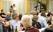 Prominenter Gast am Donnerstag an der Hauptversammlung der SVP AI war alt Bundesrat Christoph Blocher. (Bild: H9)