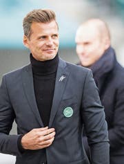 «Das war alles in allem okay»: Alain Sutter über die erste Hälfte des FC St. Gallen im Heimspiel (Bild: Beniamjn Manser)