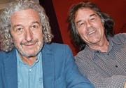 Vorstandsmitglied sowie Regisseur Jean Grädel und Theaterleiter Philippe Wacker während der Versammlung. (Bild: Margrith Pfister-Kübler)