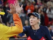 High five für einen eigenen Business-Plan: Kerri Walsh Jennings plant in den USA eine eigene Beachvolleyball-Tour (Bild: KEYSTONE/EPA EFE/MARIO RUIZ)