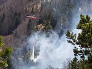 Der Waldbrand in Günsberg SO wurde Mitte April mit einem Helikopter bekämpft. (Bild: Kantonspolizei Solothurn)