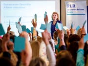 Hat nicht damit gerechnet, dass so viele FDP-Frauen die "Ehe für alle" unterstützen: Präsidentin Doris Fiala in Lausanne. (Bild: KEYSTONE/VALENTIN FLAURAUD)