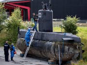 Madsens U-Boot wird von dänischen Kriminaltechnikern untersucht (Aufnahme vom August 2017). (Bild: KEYSTONE/AP Ritzau Foto/JACOB EHRBAHN)