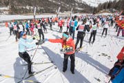 Auch dieses Jahr eine riesen Veranstaltung: Der Engadiner Skimarathon. (Bild: Keystone)