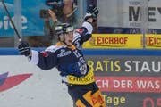 Yannick Zehnder bleibt ein weiteres Jahr beim EV Zug. (Bild: Urs Flüeler / Keystone (Zug, 13. Oktober 2017))
