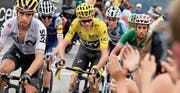 Fünf mögliche Tour-de-France-Sieger (von links): Mikel Landa, Daniel Martin, Chris Froome, Romain Bardet und Fabio Aru. (Bild: Bernard Papon/AP (Peyragudes, 13. Juli 2017))