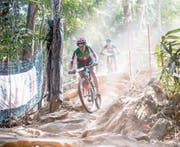 Alessandra Keller auf dem Weg zur Bronzemedaille an der U23-WM in Australien. (Bild: Irmo Keizer (Cairns, 9. September 2017))