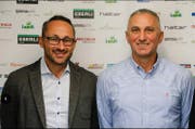 HCK-CEO Nick Christen, links, mit dem künftigen Trainer, Goran Perkovac. (Bild: PD)
