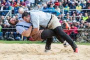 Durch den Sieg auf der Schwägalp im Schlussgang gegen Thomas Sempach gehört Daniel Bösch beim Unspunnen-Fest in Interlaken zu den Favoriten. (Bild: Pascal Schönenberger)