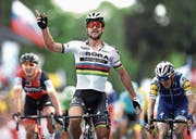 Entschied wiederholt einen Endspurt für sich: Peter Sagan. (Bild: Bryn Lennon/Getty (Longwy, 3. Juli 2017))