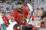 Nach diversen Stationen in der NHL folgt der EVZ: Viktor Stalberg im Dress der Ottawa Senators. (Bild: François Laplante/Getty (Ottawa, 6. Mai 2017))