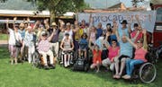 Die gut gelaunte Procap-Delegation am Sport- und Bewegungsanlass in Tenero TI.Bild: Procap