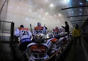 Die ZSC-Spielerbank im Hertirauch. (Bild: EQ)