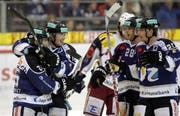 Haben die Zuger auch in den Playoffs Grund zum Jubeln? (Bild Bruno A. Arnold/Neue LZ)
