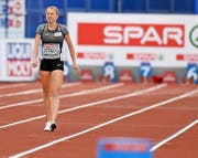 Anfang Juli trat Julia Stepanowa an der Europameisterschaft in Amsterdam unter neutraler Flagge an. In Rio darf sie nicht starten. (Bild: AP/Geert Vanden Wijngaert)