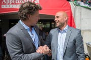 In seiner Art, aber auch in seiner Entwicklung erinnert Contini an Jeff Saibene, den erfolgreichsten Trainer des FC St.Gallen in bald zehn Jahren Arena. (Archivbild/Urs Bucher)