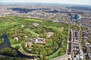 Luftaufnahme über dem Regent’s Park – die britische Metropole zählt rund 140 öffentliche Parkanlagen. (Bild: Andrew Holt/Getty (London, 28. April 2015))